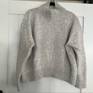 H&M light grey turtleneck sweater